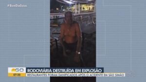 Explosão destrói parte da rodoviária de São Simão após gás de comércio ficar ligado