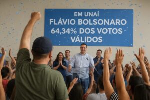 Flávio Bolsonaro vence Lula com 64,34% dos votos em Unaí