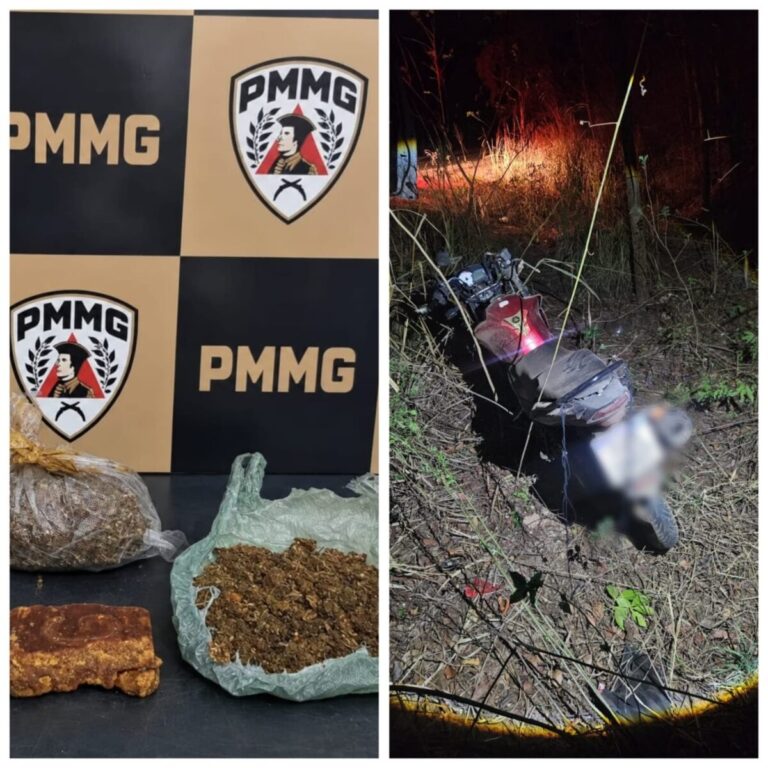 Motociclista é preso com drogas após fugir da PM e sofrer acidente